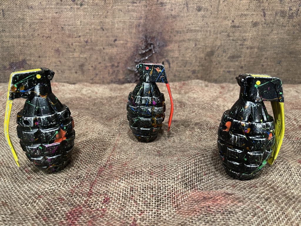 Grenade prop Custom Character Halloween Costumes ScreenReady HorrorWear