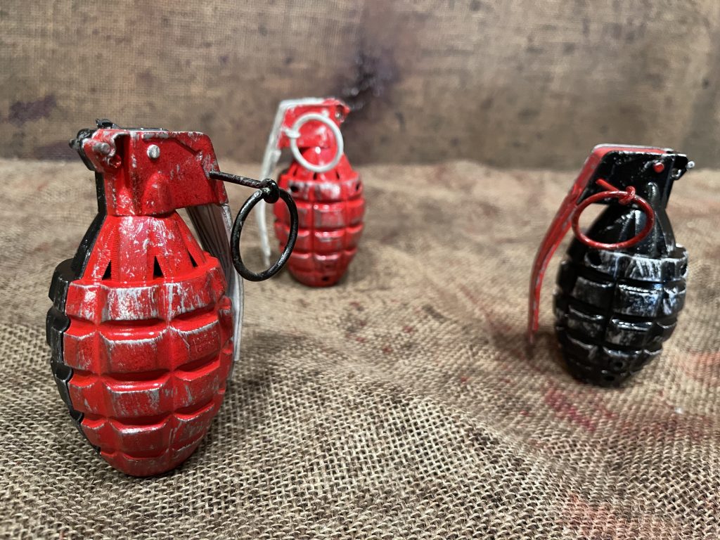 Grenade prop Custom Character Halloween Costumes ScreenReady HorrorWear